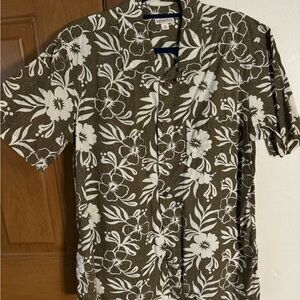 Merona Brown and White Casual Button Down Shirt